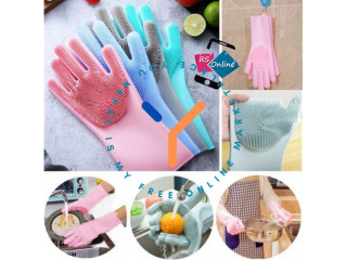 Dish washing gloves with scrub