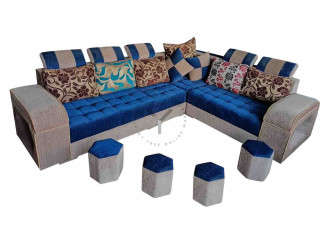 Blue -L-Sofa